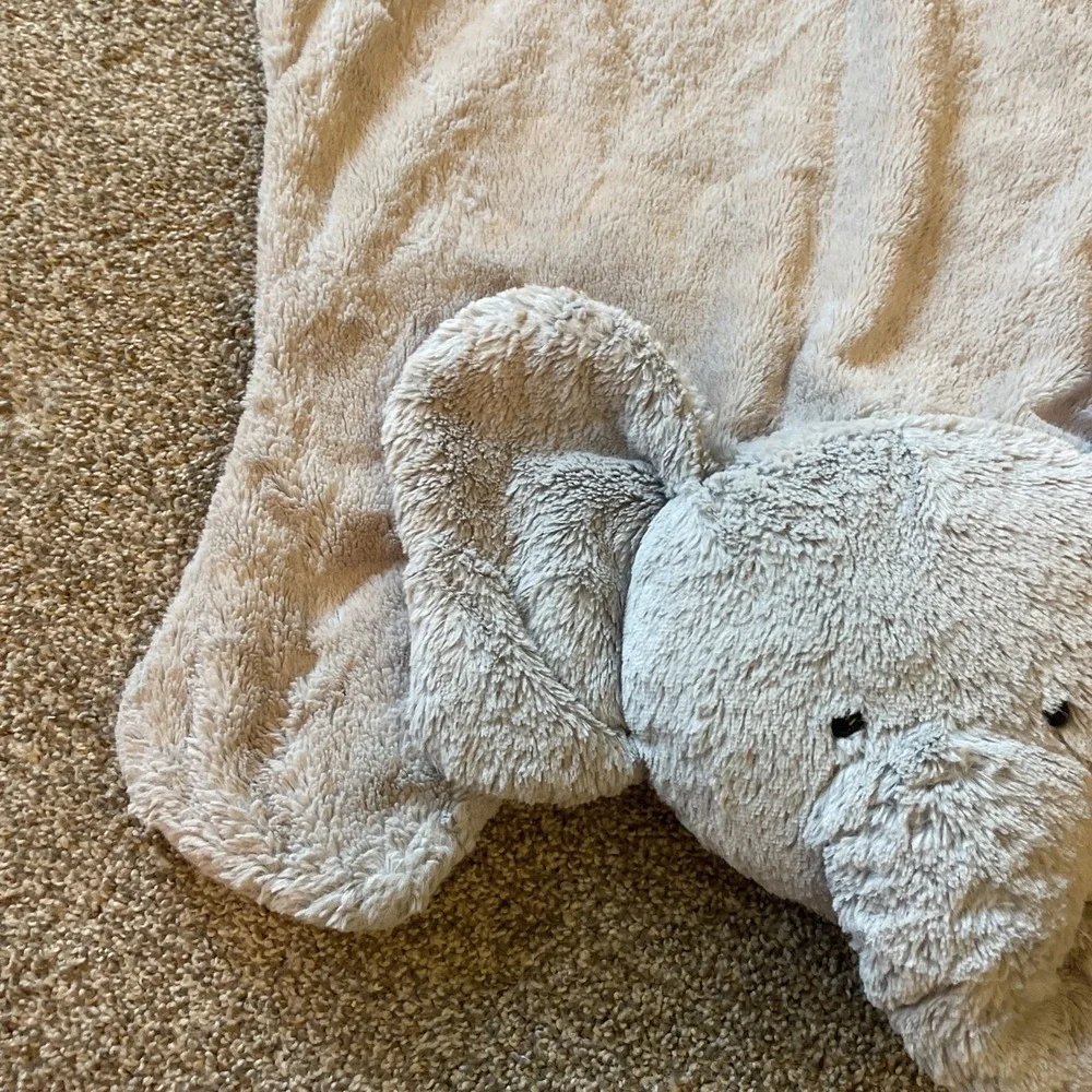Pottery Barn Kids Gray Elephant Security Blanket Lovey‎ Plush Baby Playmat